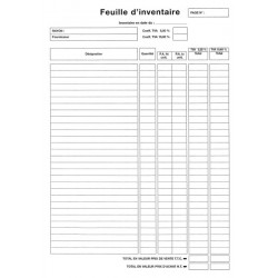 1000 Feuilles Inventaire A4