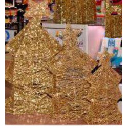 3 Sapins Pailletes + Etoile Or