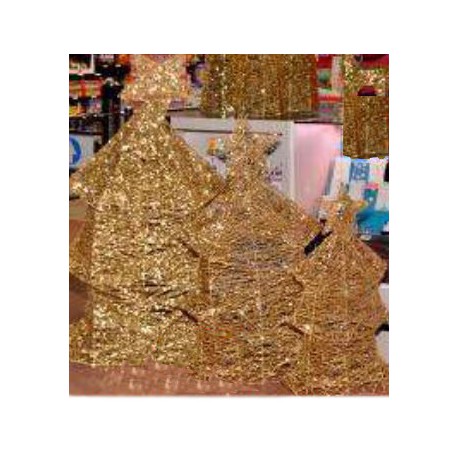 3 Sapins Pailletes + Etoile Or
