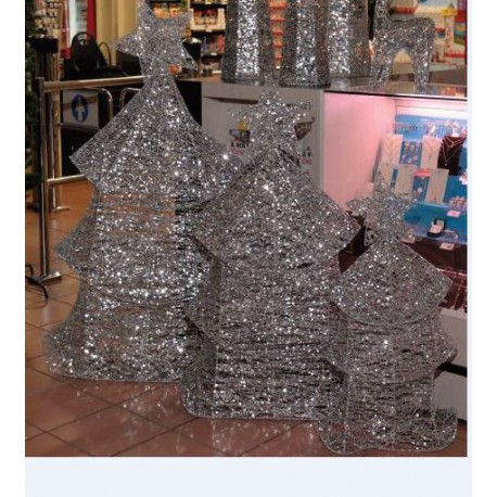 3 Sapins Pailletes + Etoile Ar