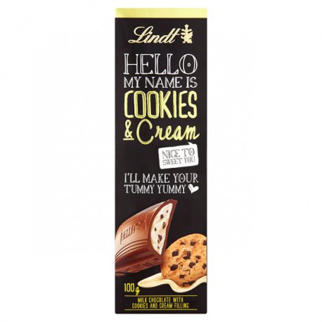 Lindt Tablet Cookie&Cream 100G