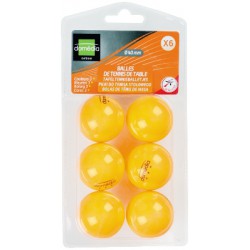 6 Balle Tennis De Table Orange