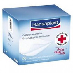 49 Compresses Gaze Sterile Croix Rouge Hansaplast