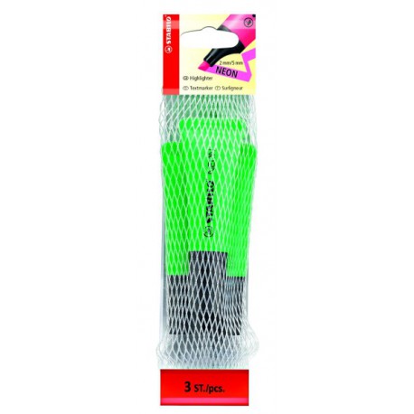 Stabilo 3 Surlign. Neon Vert