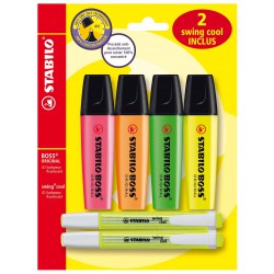 Bilster De 4 Surligneurs Stabilo Boss+2 Swing Cool