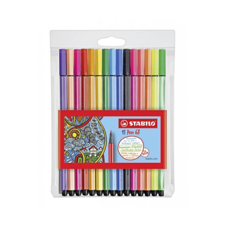 Stabilo 15Feut.Pen68 Dt 5 Fluo