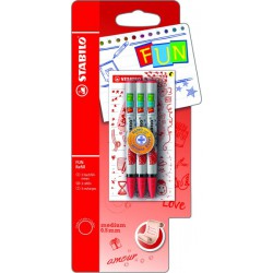 Stabilo 3 Rech.Fun Rouge Moy