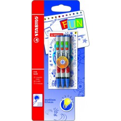 Stabilo 3 Rech.Fun Bleu Moy