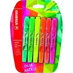 BliSaint 6 Surligneurs Swing Cool Stabilo Colormatrix