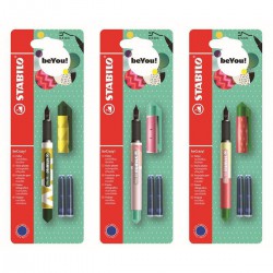 Bl.1 Stylo Plume Be Crazy Decor Assortis Stabilo
