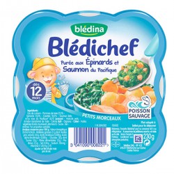Bledina Blédichef Purée Épinards Saumon Blédina 230G