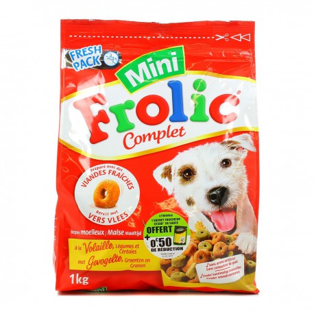Frolic Mini Croquettes Volaille, Légumes, Céréales Frolic 1Kg