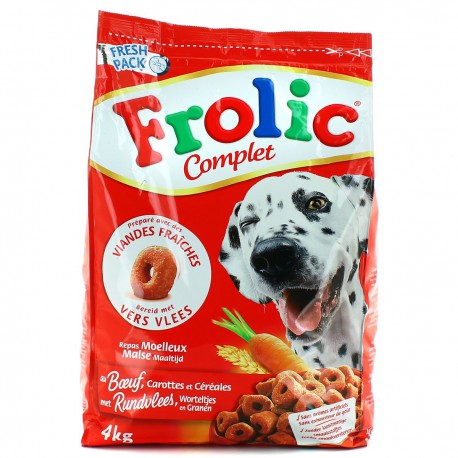 Frolic Croquettes Boeuf, Carottes, Céréales Frolic 4Kg