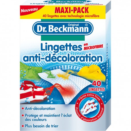 40 Lingettes Anti Decoloration Dr Beckman