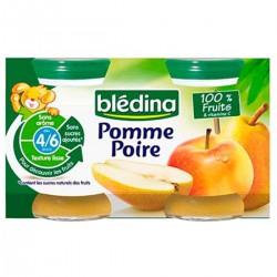 Pack 4X130G Pomme/Poire Bledina
