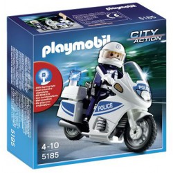 Playmo Motard Police Lum Clign