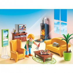 Playmo Salon Avec Poele A Bois
