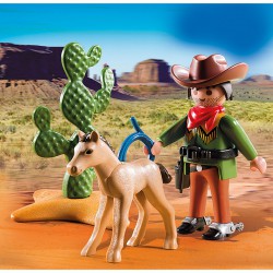 Playmo Cow-Boy Avec Poulain