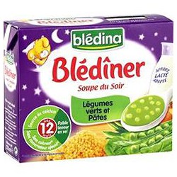Bledina Soupe Légumes Verts/Pâtes Blédiner 2X250Ml