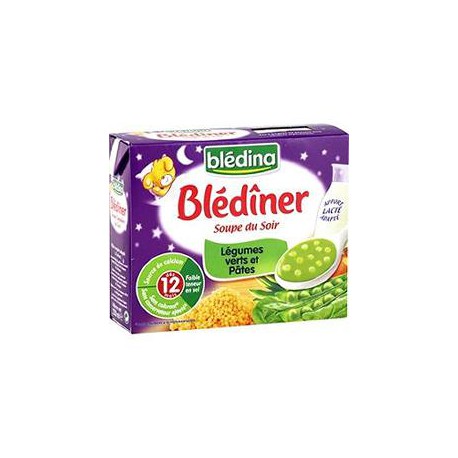 Bledina Soupe Légumes Verts/Pâtes Blédiner 2X250Ml