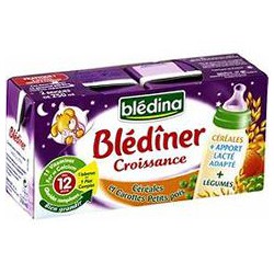 Blédina Lait Et Céréales Bébé Blédiner Dès 12 Mois, Carottes Les 2 Briques De 250 Ml