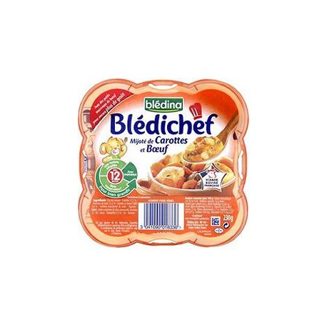 Bledina Mijoté De Carottes/Boeuf Dès 12Mois Blédichef Assiette 230G