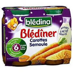Bledina Carotte Semoule 6 Mois Pots 2X200G