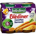 Blédina Petits Pots Bébé Blédiner Dès 6 Mois, Carotte Semoule Les 2 Pots De 200 G