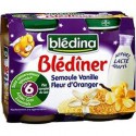 Blédina Petits Pots Bébé Blédiner Dès 6 Mois, Semoule Vanille Les 2 Pots De 200 G