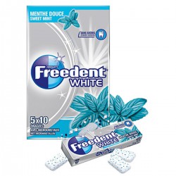 70G 5X10 Dragees White Menthe Douce Fredent