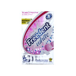 5X10 Dragees White Bubble Menthe Freedent