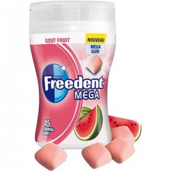 Box 45 Mega Dragees Fruit Bottle 103G Freedent