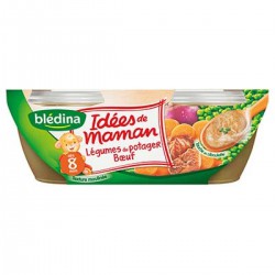 Bledina Idee Maman Legumes Potager Boeuf Bols 2X200G