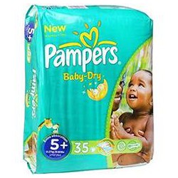 35 Changes Baby Dry Geant T5+ Pampers