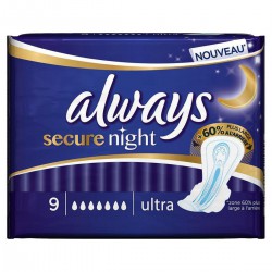 9 Serviettes Ultra Nuit Sec Night Always