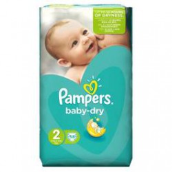 58 Changes Baby Dry Geant T2 Pampers