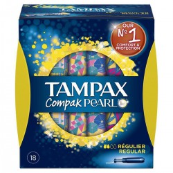 18 Tampons Compak Pearl Regulier Tampax