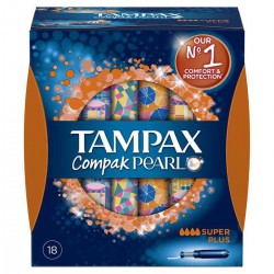 18 Tampax Compak Pearl Sup+