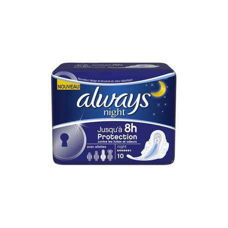 10 Serviettes Ultra Nuit Always