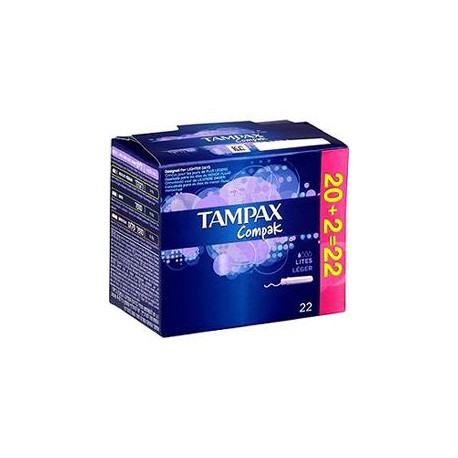 22 Tampons Compak Lites Tampax