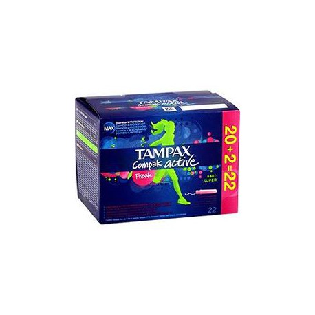 22 Tampons Compak Freshness Super Tampax