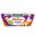 Blédina Plats Bébé Dès 12 Mois, Pâtes Tomates Courgettes Blédiner Les 2 Bols De 200 G
