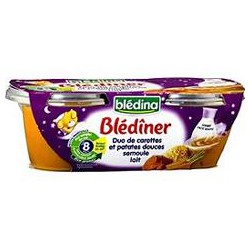 Pack 2X200G Blediner Carotte Patate Douce Bledina