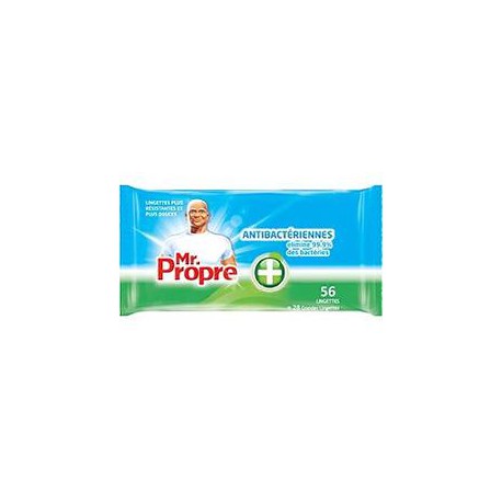 56 Lingettes Antibacteriennes Mr Propre