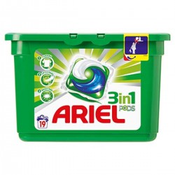 19 Doses Lessive Poudre Pods Fresh Sensitive Purprl. Ariel