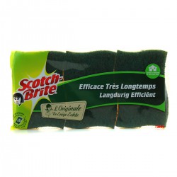 3 Eponges Grattantes Vertes Scotch Brite