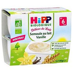 4X100G Semoule Vanille Hipp Bio