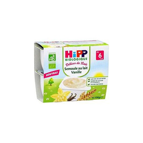 4X100G Semoule Vanille Hipp Bio