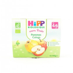 Hipp Coupelle Pomme Coing 4X100G