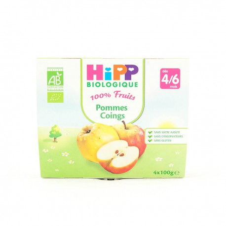 Hipp Coupelle Pomme Coing 4X100G